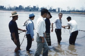 Roger Parent with students in Udorn, Thailand, 1962